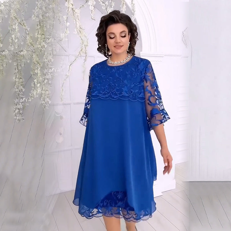 Herminia - Transparentes Spitzenkleid Im Lagenlook