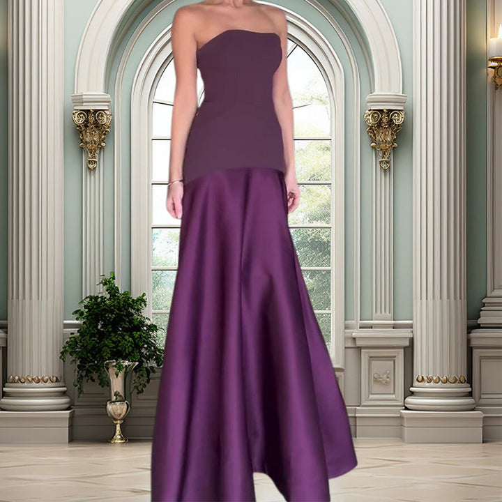 Sylwia - Elegantes Schulterfreies Langes Kleid