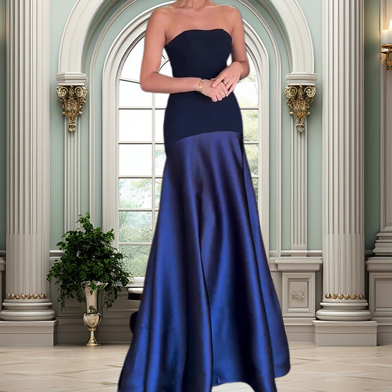 Sylwia - Elegantes Schulterfreies Langes Kleid