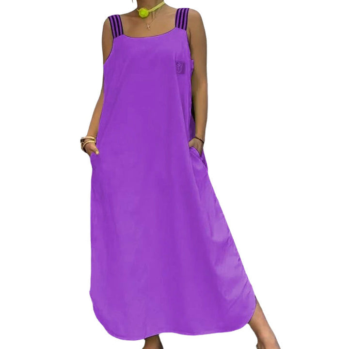 Allyson - Maxikleid Mit Breiten Trägern Und Taschen