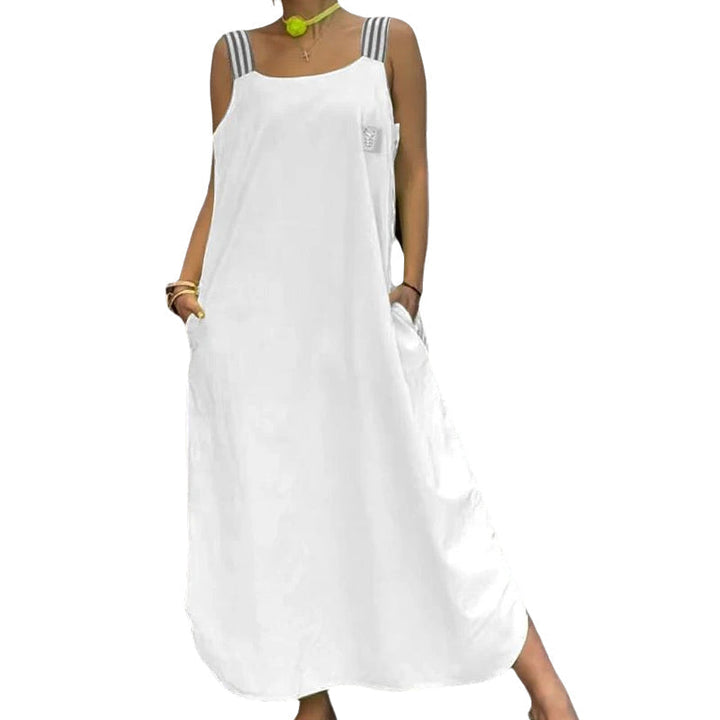 Allyson - Maxikleid Mit Breiten Trägern Und Taschen