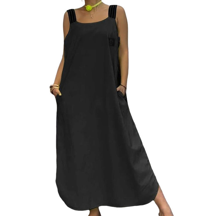Allyson - Maxikleid Mit Breiten Trägern Und Taschen