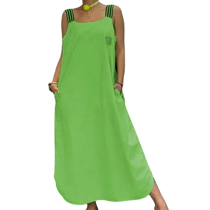 Allyson - Maxikleid Mit Breiten Trägern Und Taschen