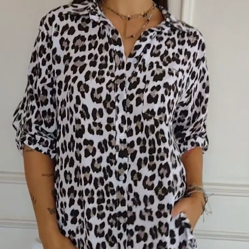 Henrietta - Hemd Mit Leopardenmuster