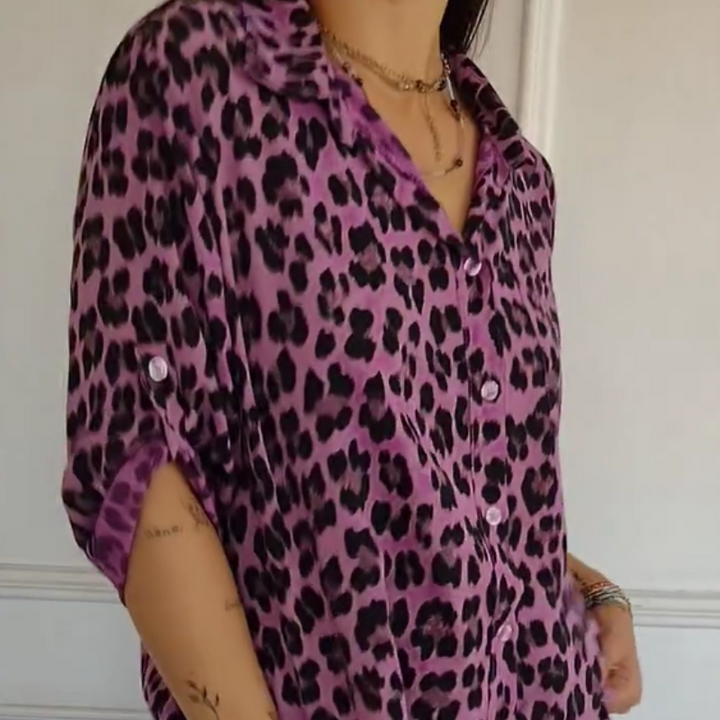 Henrietta - Hemd Mit Leopardenmuster