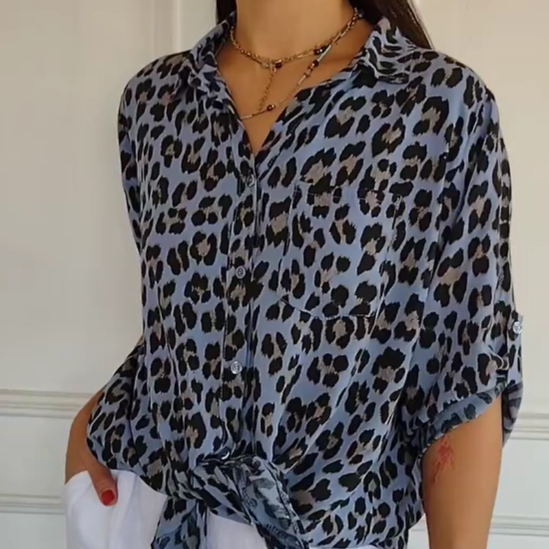 Henrietta - Hemd Mit Leopardenmuster