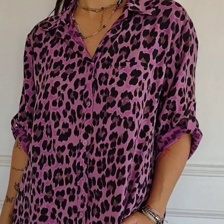 Henrietta - Hemd Mit Leopardenmuster