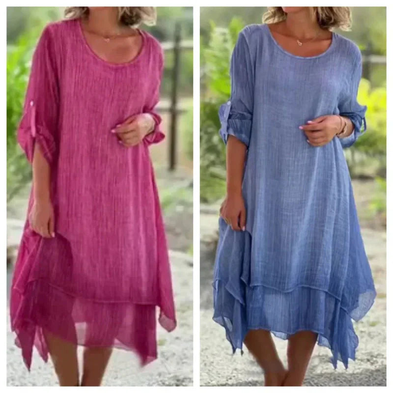 Mariela – Kleid mit Rundhalsausschnitt und Lockerer Passform
