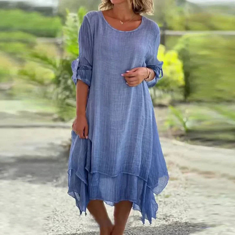 Mariela – Kleid mit Rundhalsausschnitt und Lockerer Passform