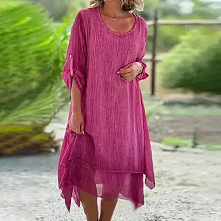 Mariela – Kleid mit Rundhalsausschnitt und Lockerer Passform