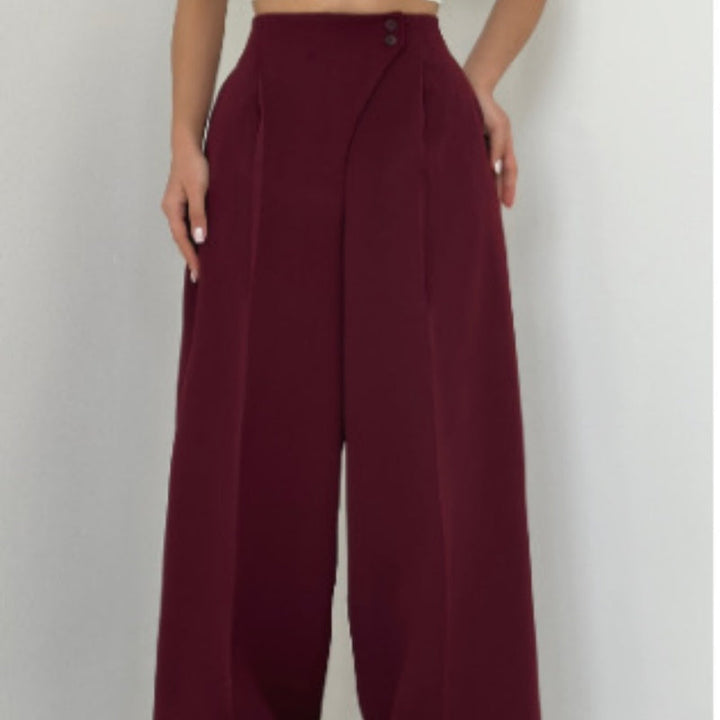 Mariani – Modische Hose Mit Weitem Bein