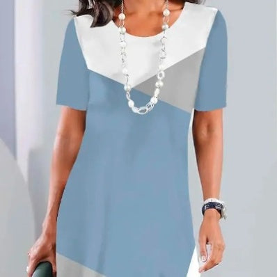 Lourah – Bedrucktes Midikleid Mit Falten