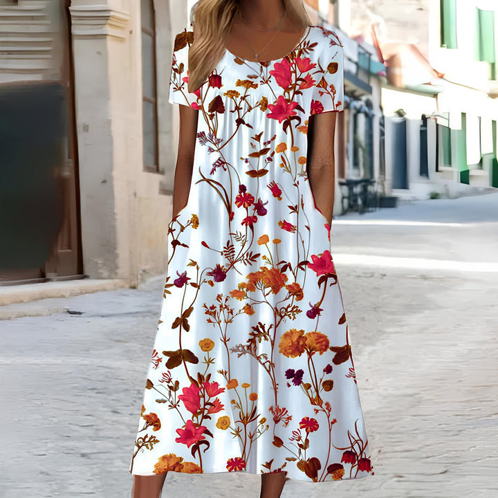Ndatipo - Luftiges Kleid Mit Zartem Blumenmuster