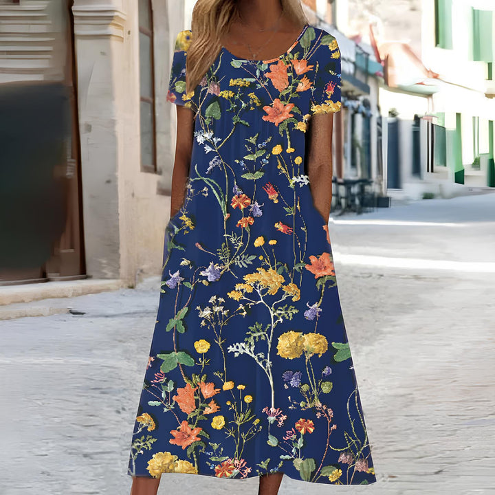 Ndatipo - Luftiges Kleid Mit Zartem Blumenmuster