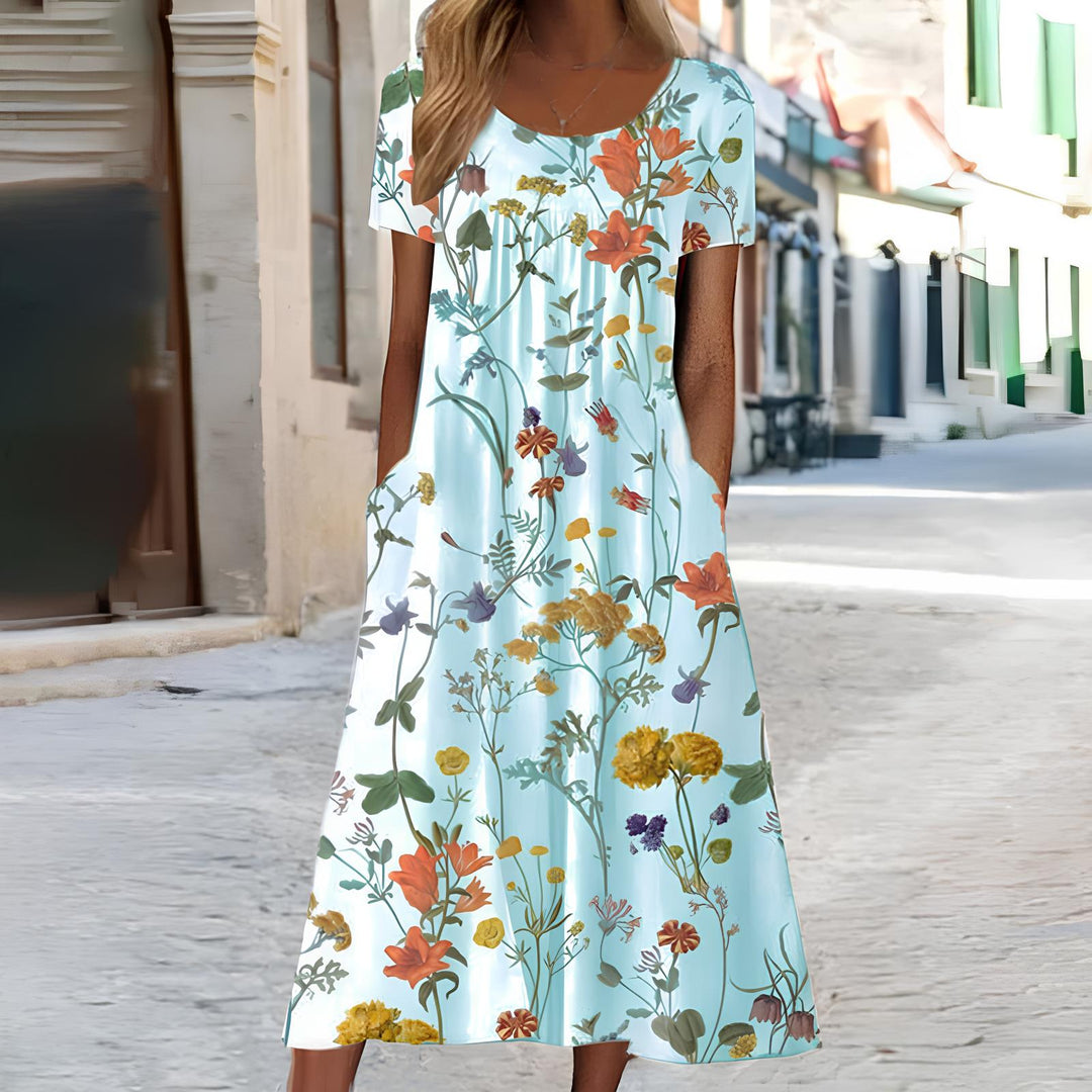 Ndatipo - Luftiges Kleid Mit Zartem Blumenmuster