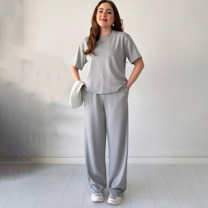 Jimena – Lässiges Oberteil Mit Rundhalsausschnitt Und Hose Mit Kordelzug