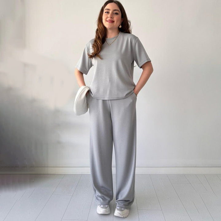 Jimena – Lässiges Oberteil Mit Rundhalsausschnitt Und Hose Mit Kordelzug