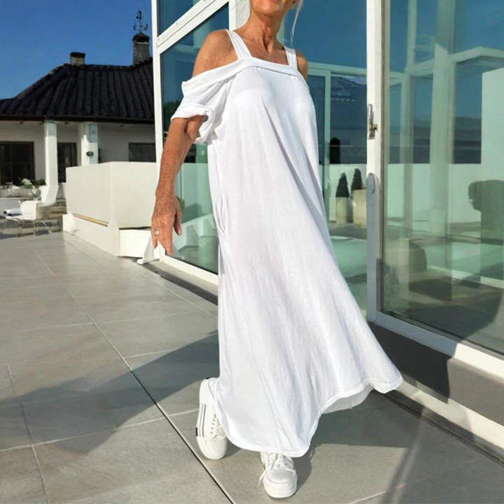 Mariyana - Schulterfreies Maxikleid
