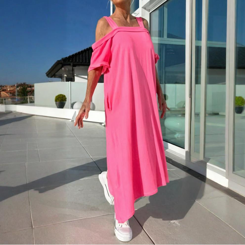 Mariyana - Schulterfreies Maxikleid