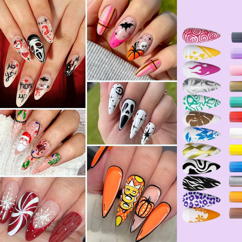 GlamSketch – Nagelkunst Stift Set In 12 Farben
