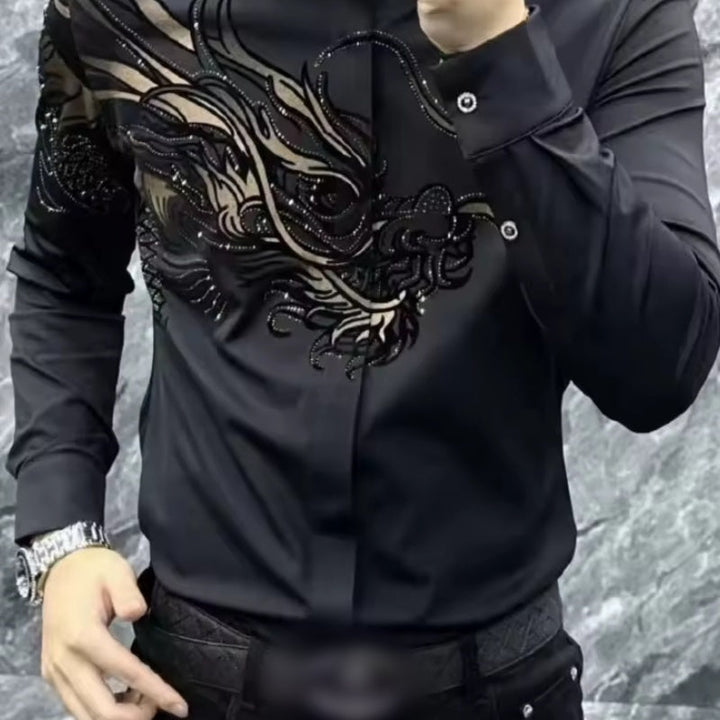 Zeljko – Elegantes  Schmal Geschnittenes Hemd mit Print