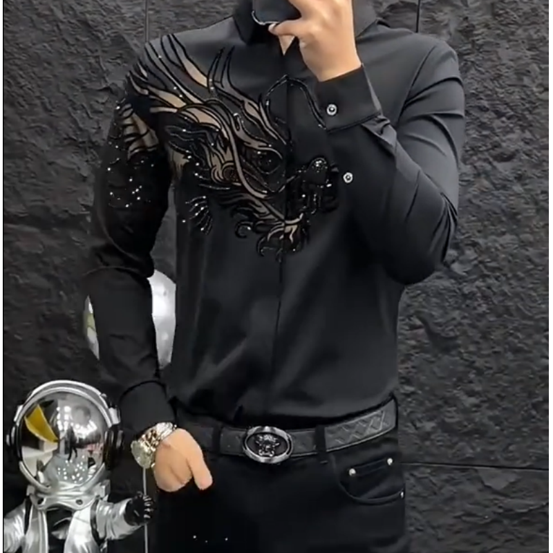 Zeljko – Elegantes  Schmal Geschnittenes Hemd mit Print