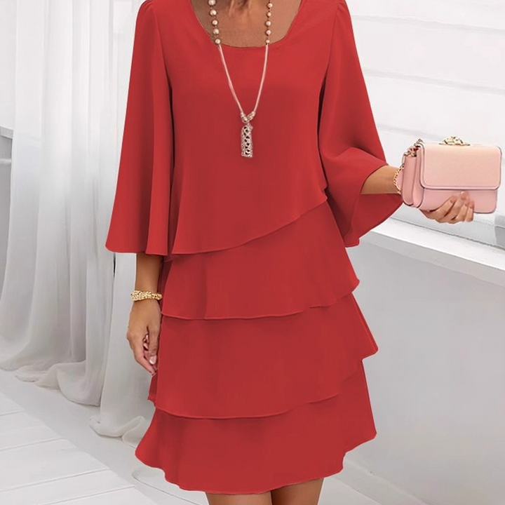 Ishari - Elegantes Kleid Mit Quadratischem Ausschnitt