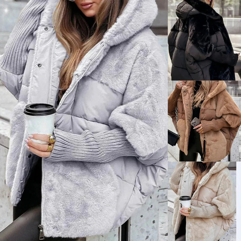 Cortnee – Übergroß Steppjacke Mit Kapuze