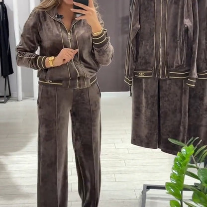 Alyn – Jacke Mit Reißverschluss Und Hose Mit weitem Bein