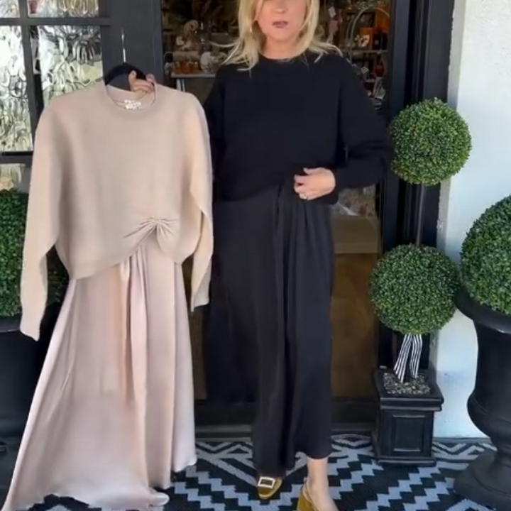 Lilee – Top Mit Gedrehtem Knoten Und Maxikleid
