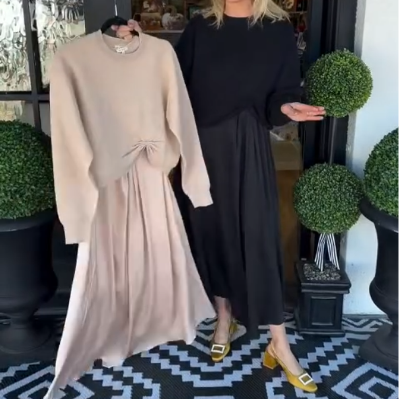 Lilee – Top Mit Gedrehtem Knoten Und Maxikleid