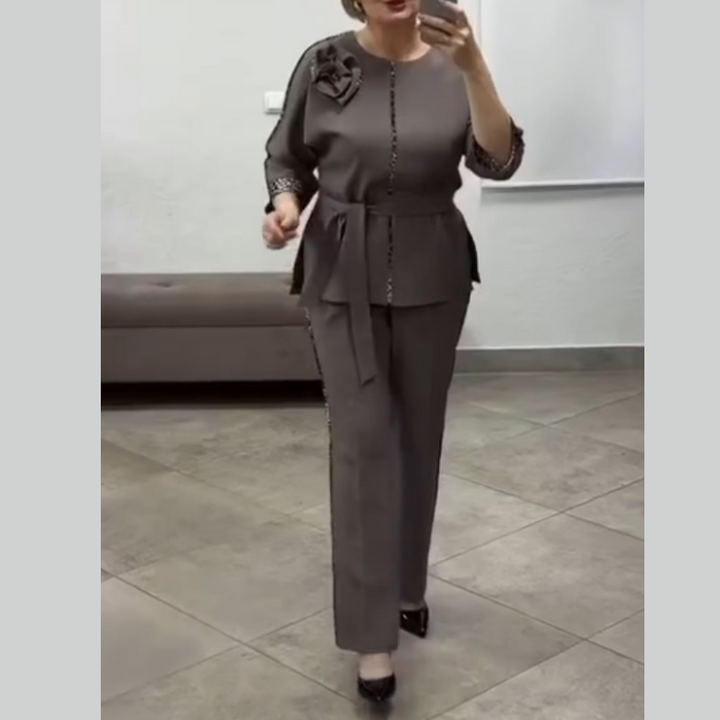 Ivanka – Elegantes Zweiteiliges Set Mit Leopardenmuster
