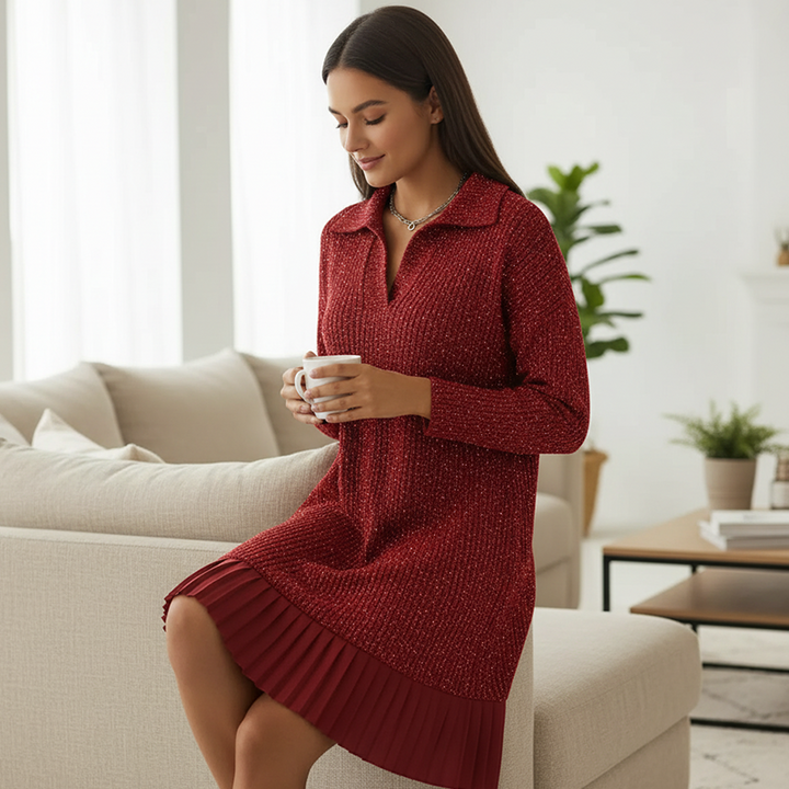 Leire – Minimalistisches Kurzes Strick Kleid