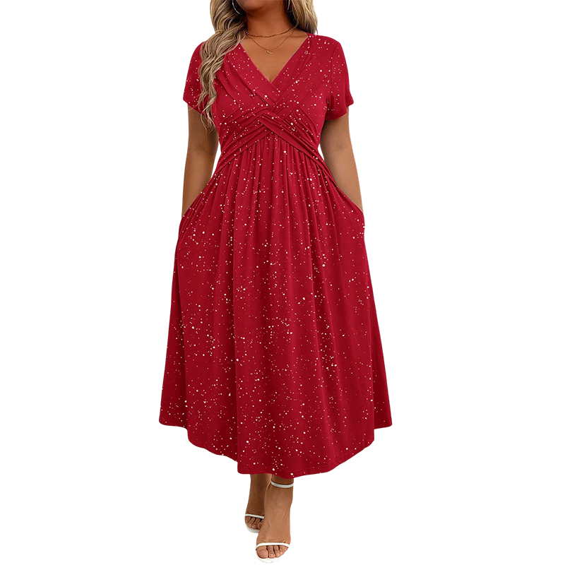 Sylinaa – Glitzerndes Kleid Mit Gedrehtem Detail
