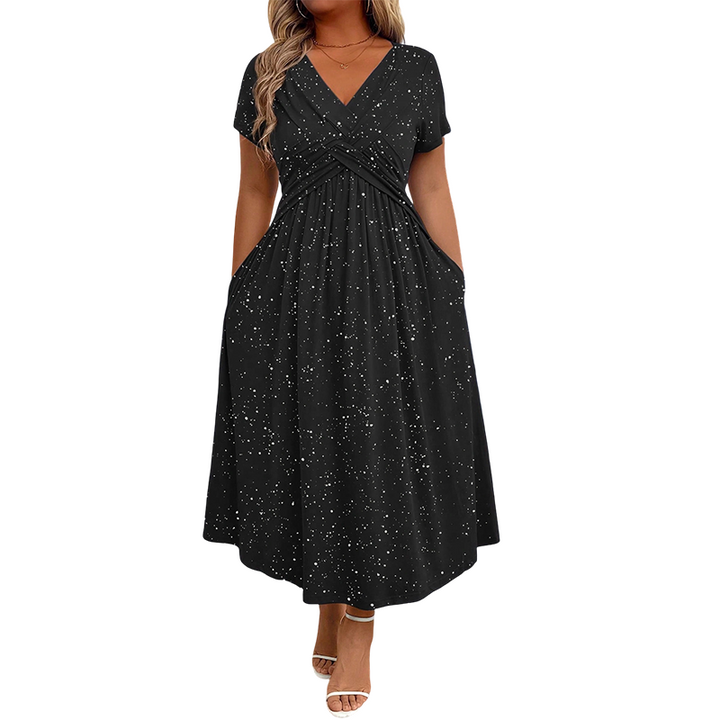 Sylinaa – Glitzerndes Kleid Mit Gedrehtem Detail