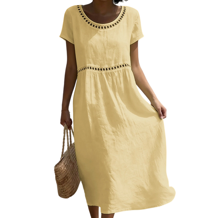 Tarsha – Elegantes Midi-Kleid aus Leinen
