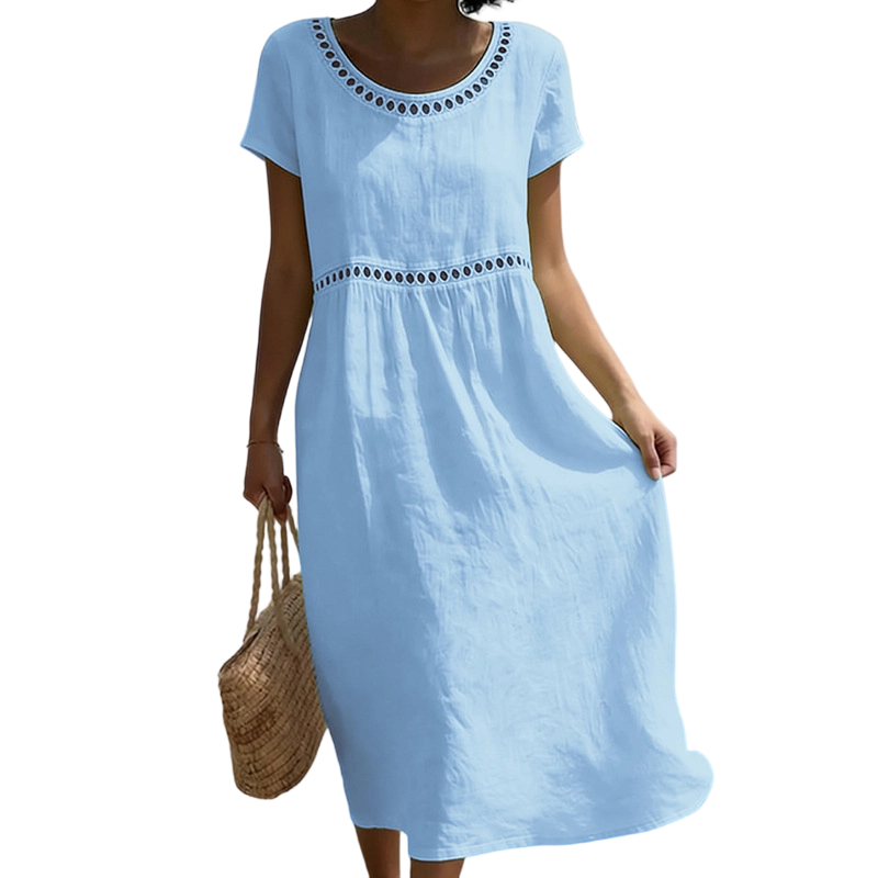 Tarsha – Elegantes Midi-Kleid aus Leinen