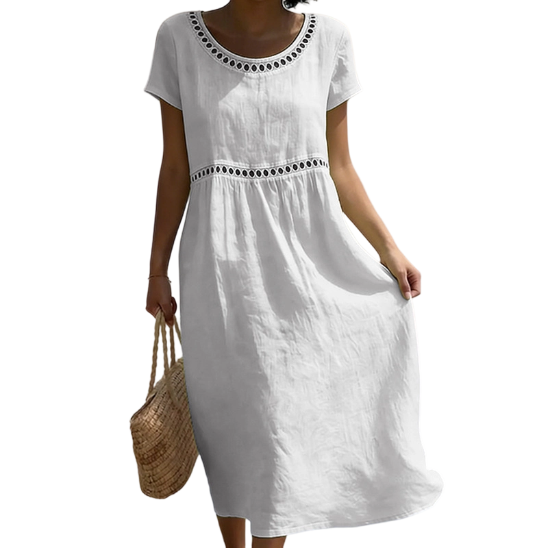 Tarsha – Elegantes Midi-Kleid aus Leinen