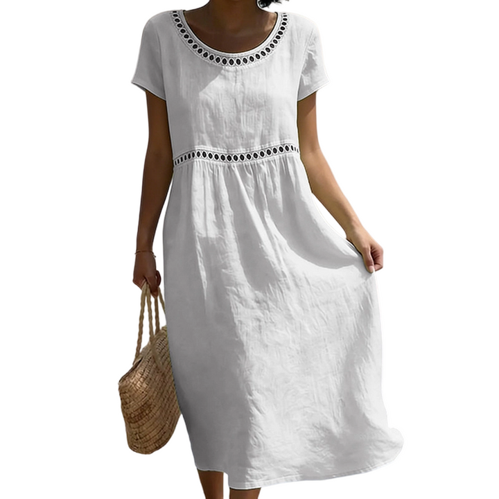 Tarsha – Elegantes Midi-Kleid aus Leinen