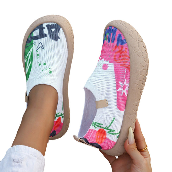 Farhia - Lässige Slipper Mit Kunstvollem Aufdruck