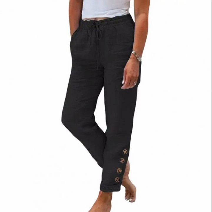 Skylie - Stylische Hose Mit Kordelzug Und Knopf