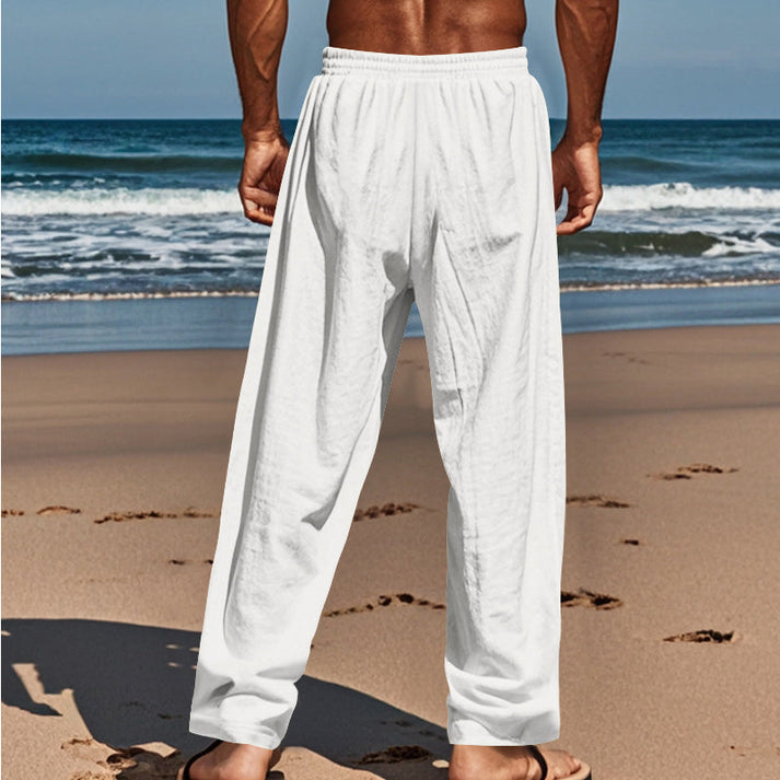 Devillier – Lässige Leinenhose mit Kordelzug