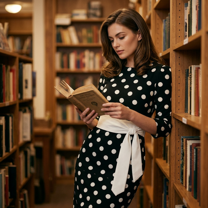 Konila – Elegantes Retro-Kleid Mit Polka-Punkte