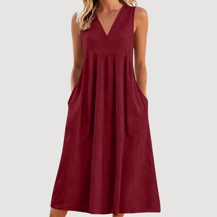 Milanie – Ärmelloses Midikleid