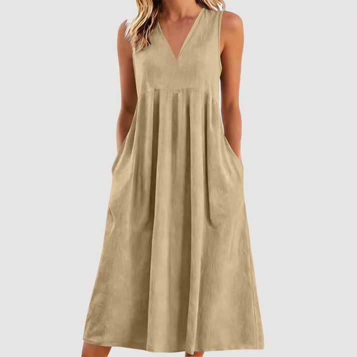 Milanie – Ärmelloses Midikleid