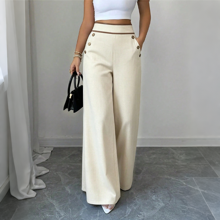 Selvie – Hose Mit Weitem Bein und Zierknöpfen