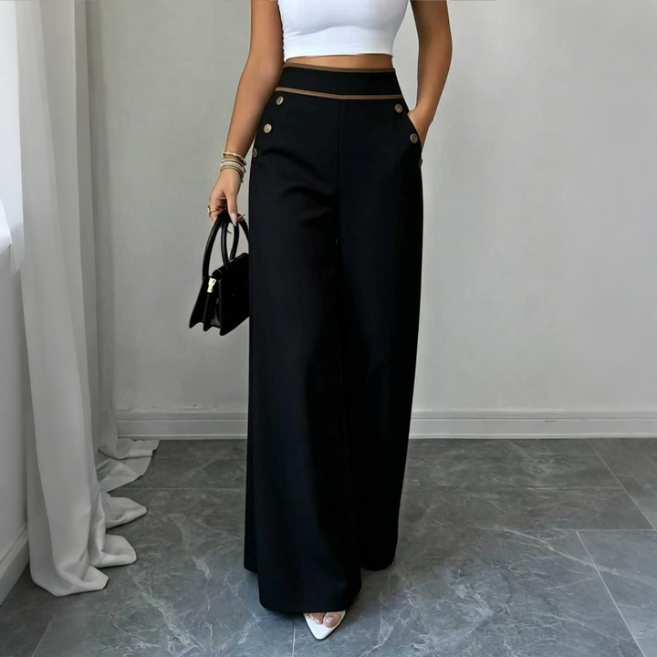 Selvie – Hose Mit Weitem Bein und Zierknöpfen