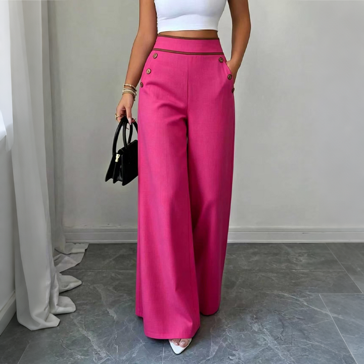 Selvie – Hose Mit Weitem Bein und Zierknöpfen