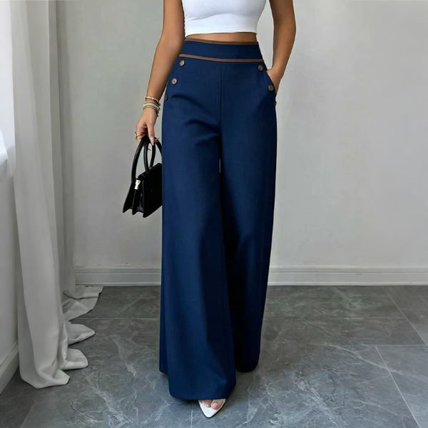 Carline - Hose Mit Hohem Bund Und Weitem Bein