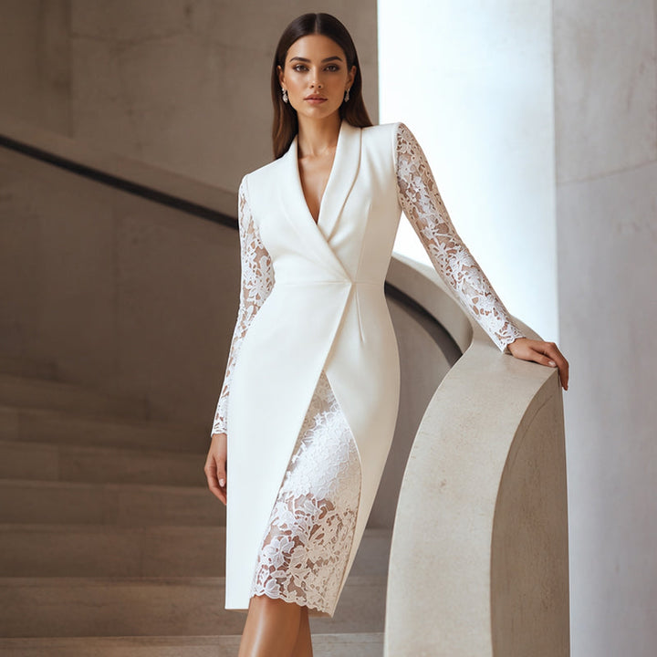 Wenina – Figurbetontes Kleid MIT Spitzenärmeln